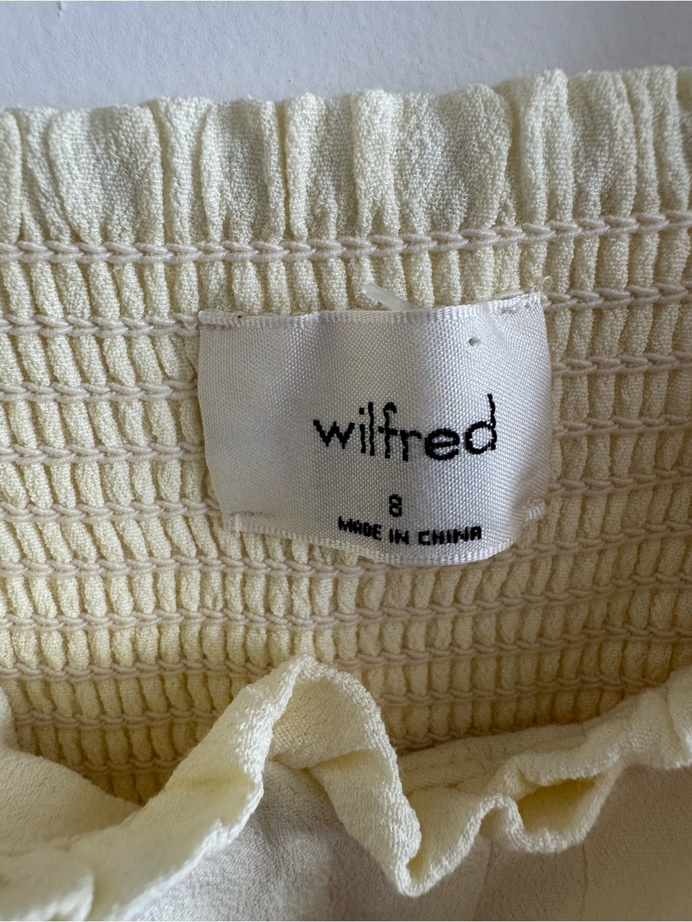 Aritzia Wilfred Whipped Butter Tie-Shoulder Dress - Picture 3 of 5